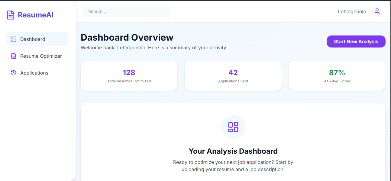 AI Resume Optimizer V2 screenshot